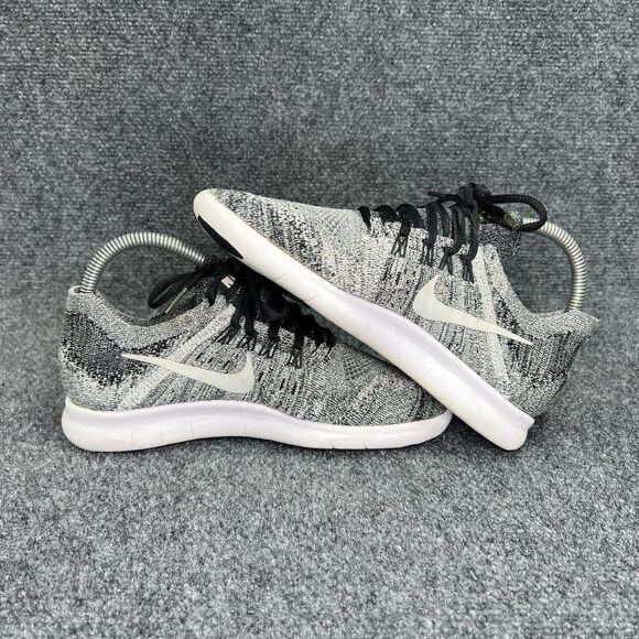 Nike Free RN Flykint 2017 Running Shoes Women's Size 6 Black White Oreo Athletic - Picture 9 of 13